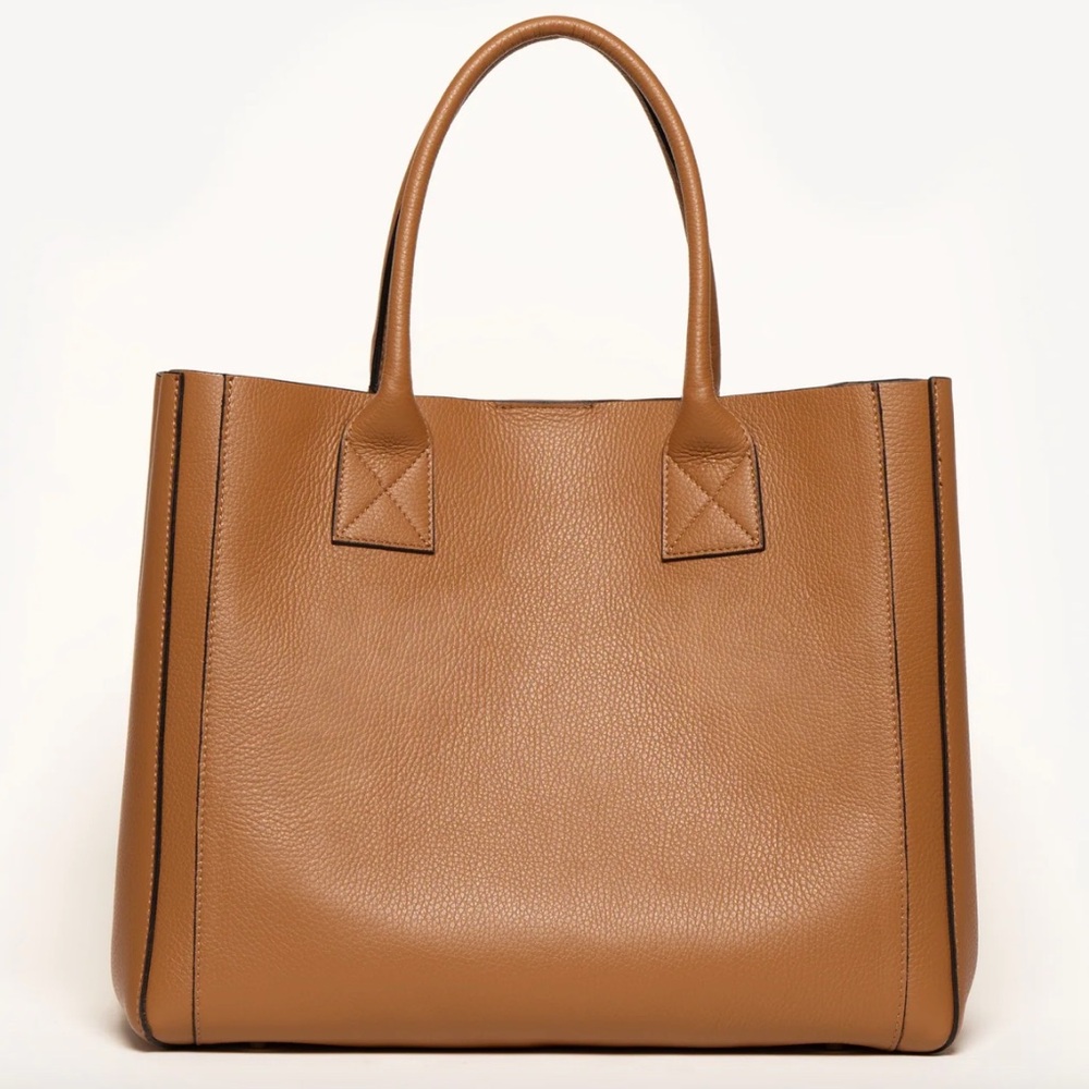 M. Gemi - The Elena Grande Tote - Elegant Tan Leather Tote Bag